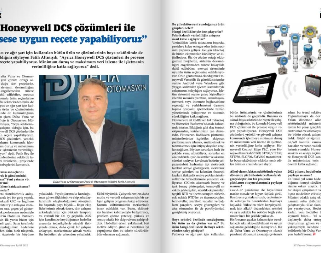 Honeywell DCS Çözümleri ile Prosese Uygun Reçete Yapabiliyoruz